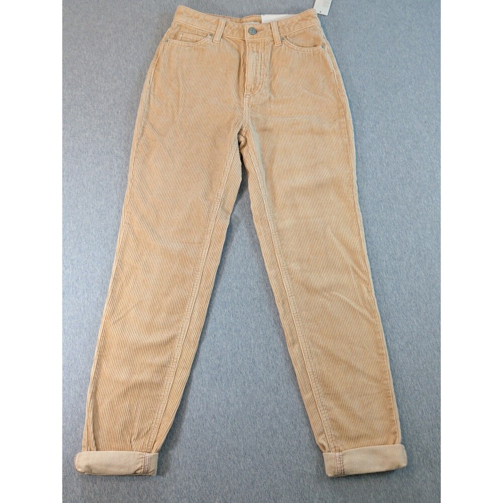 BDG Urban Outfitters Womens High Rise Mom Size 00 Slouchy Tan Pants Corduroy